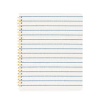 Blue Breton Stripe Spiral Notebook