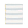 Blue and white stripe spiral notebook