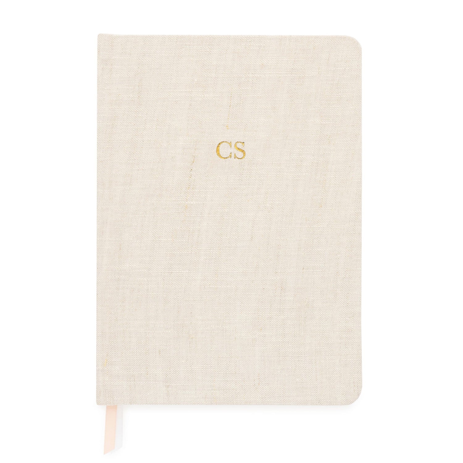 flax journal with gold foil monogram}