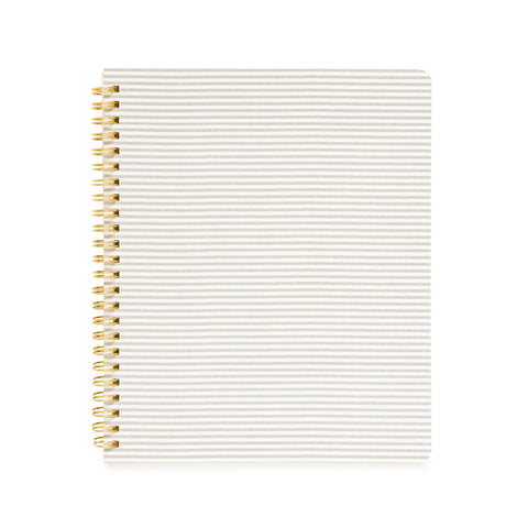 Spiral Notebook, Grey Stripe