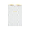 topbound spiral notebook with blue dots and "take note" in gold foil