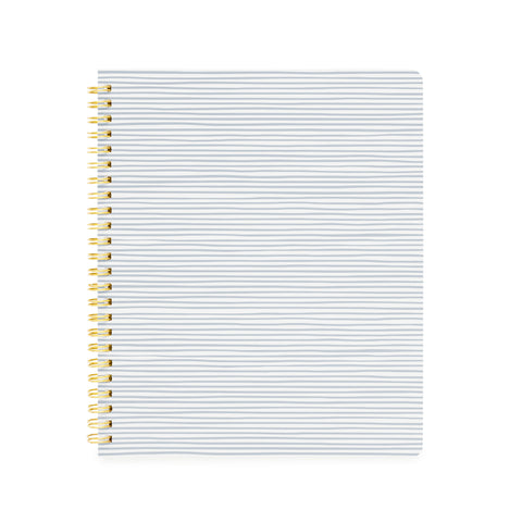 Spiral Notebook, Blue Painted Stripe
