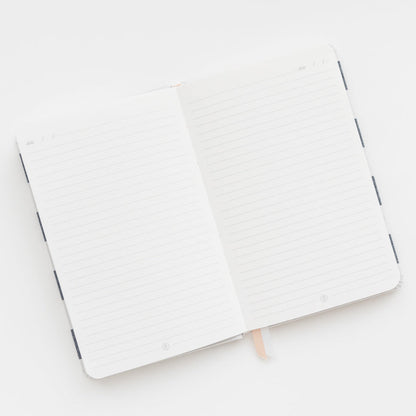 Interior of essential journal with lined pages