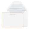 Dusty blue and gold personalized stationery and stripe liner