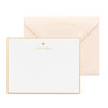Gold Heart Custom Stationery with Pale Pink Envelope