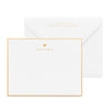 Gold heart custom stationery with white envelope