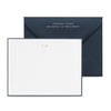 Navy stationery set with gold foil initials