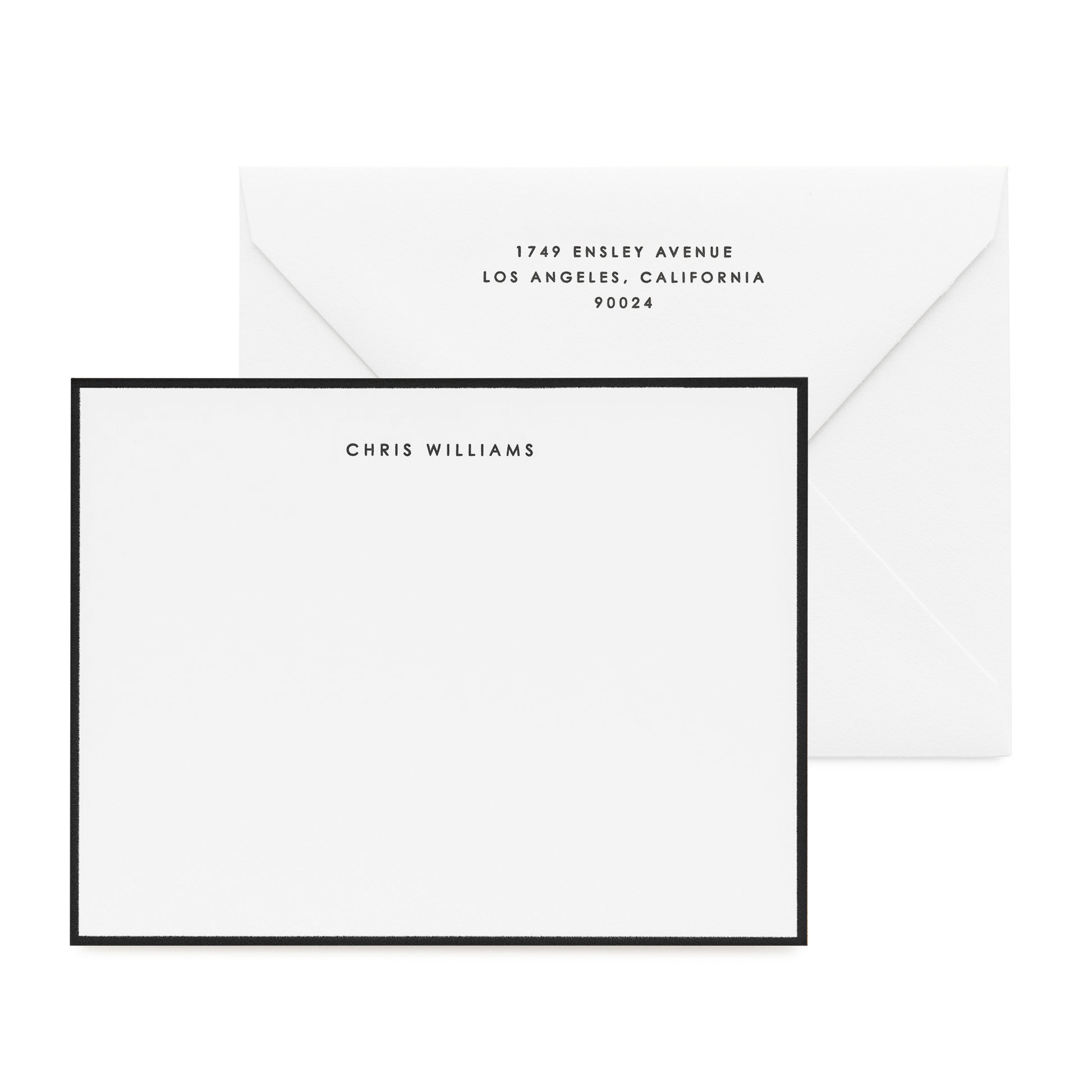 Personalized Stationery Set for Women Pretty Flat Note Cards