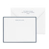 Navy and white stationery set with navy hand painted border