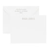 White and grey custom stationery and envelope