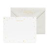 Gold foil heart and star stationery set with grey envelope