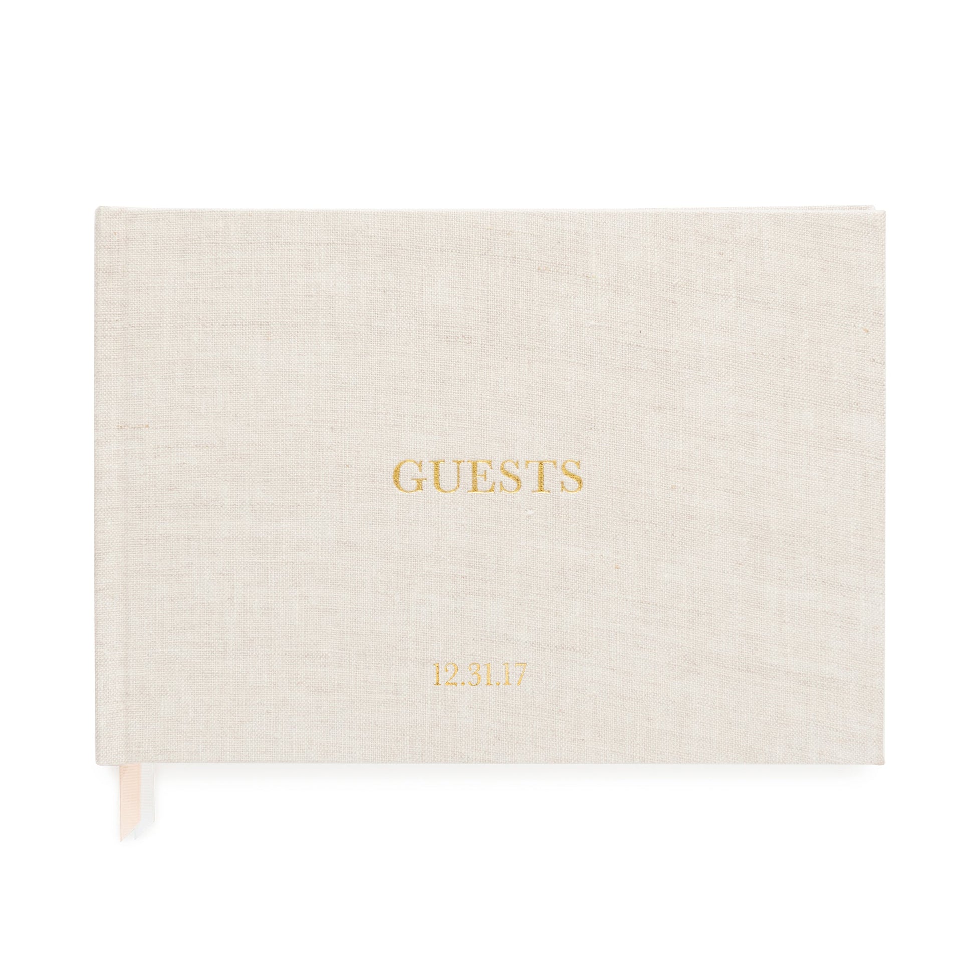 flax guest book with personalization