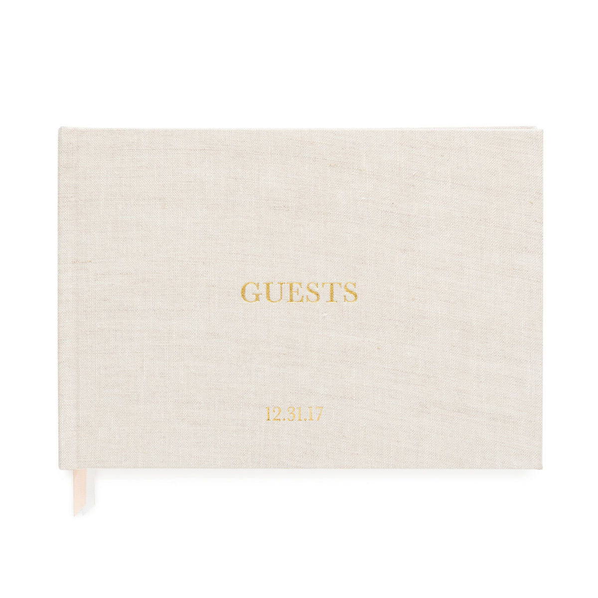 flax guest book with personalization