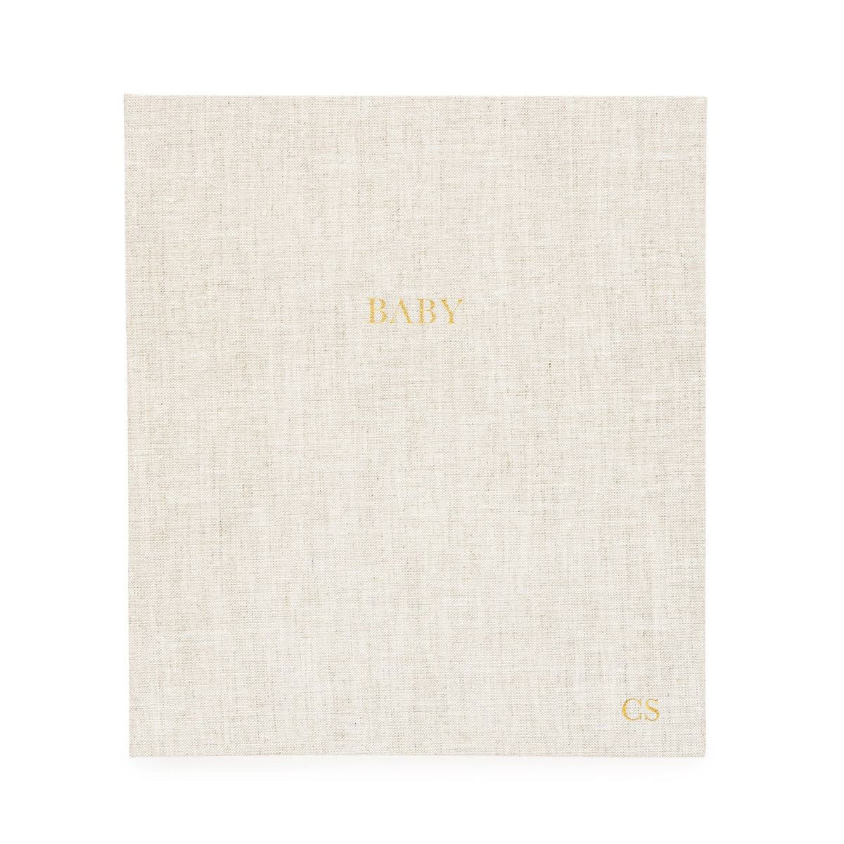 This is the cover of our baby book in a flax linen color. #color_flax