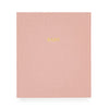 Rose Linen Fabric Baby Book with Gold Foil Baby Book Printed on Cover
