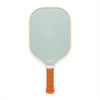 solid green side of green stripe pickleball paddle