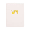 white card with thin rose stripes and gold foil yay!