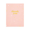 rose thank you card with hearts and stars and gold text