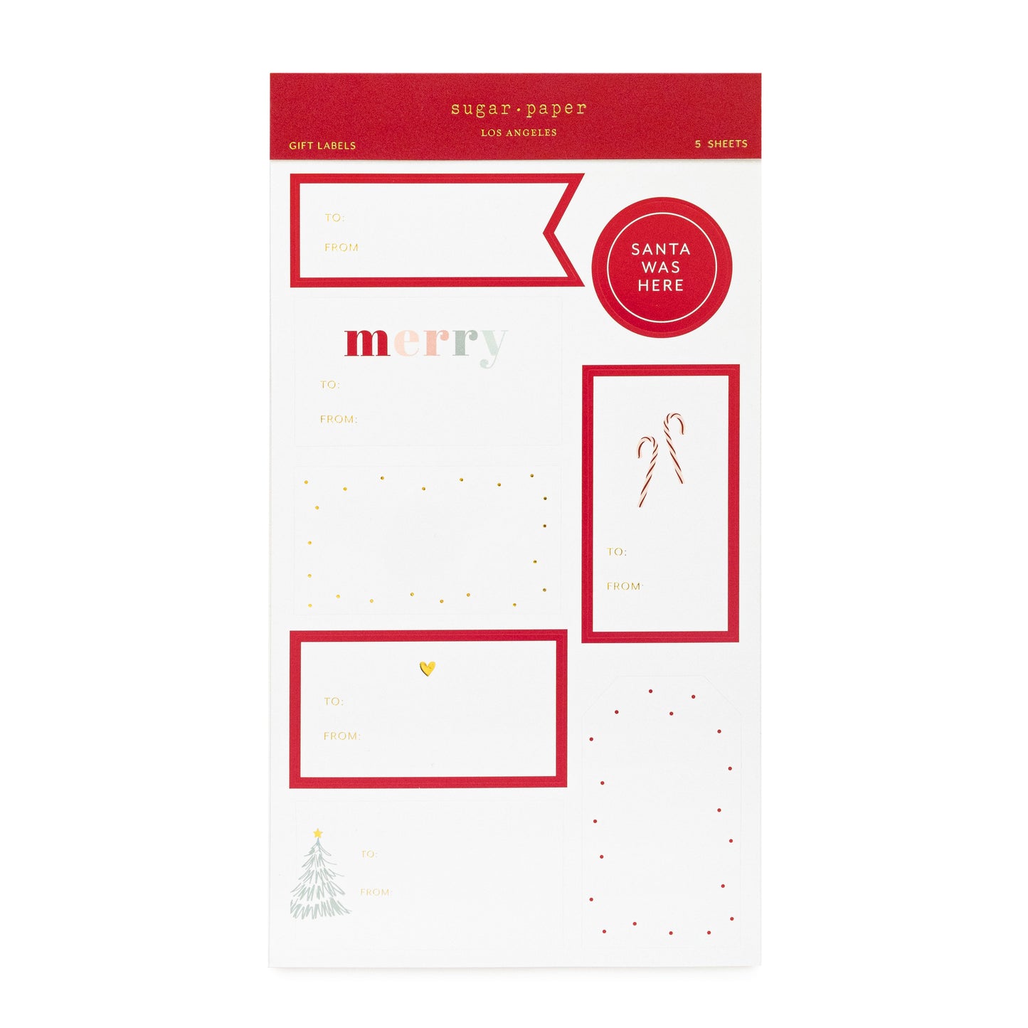 holiday gift label sticker sheets