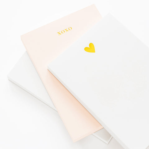 Mini Notepad, Gold Heart