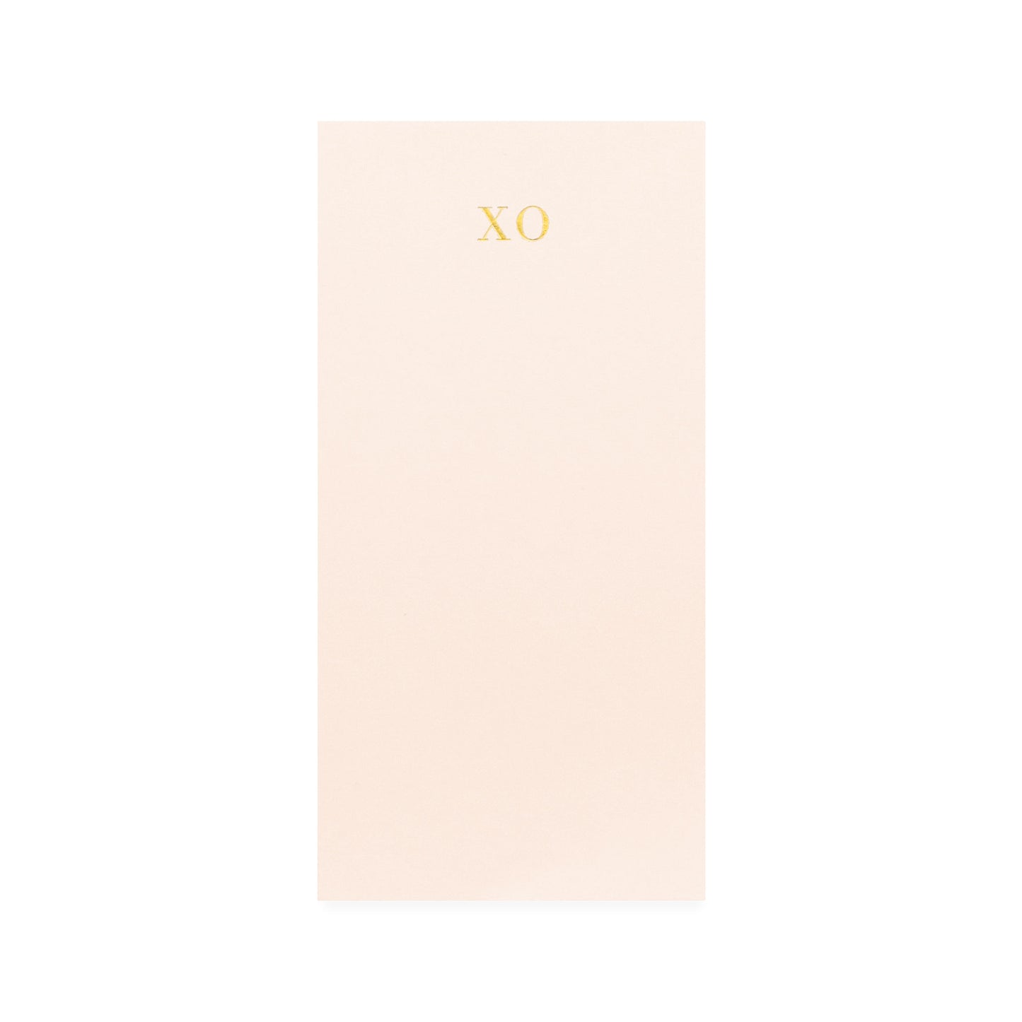 Pale Pink notepad printed with gold foil XO
