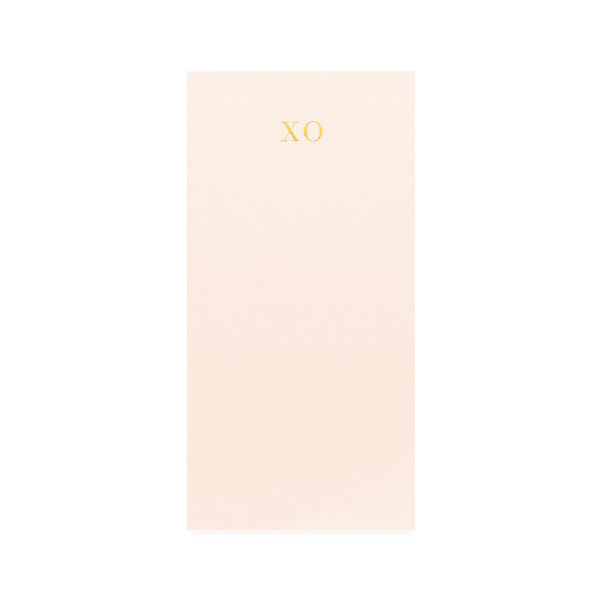 Pale Pink notepad printed with gold foil XO