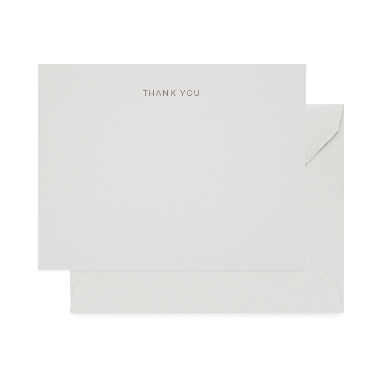 antique grey card with grey thank you text, antique grey envelope