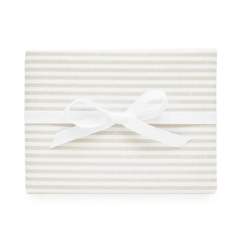 Grey and white stripe wrapping paper