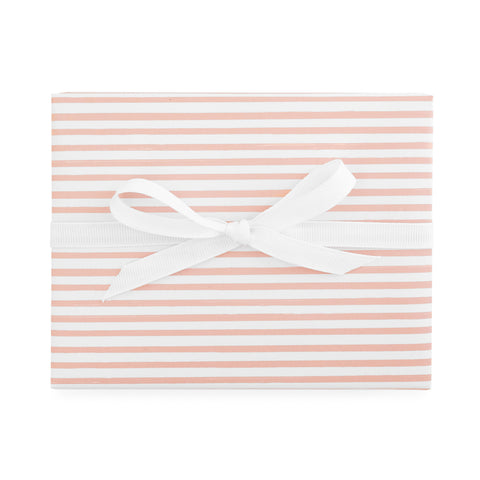 Rose Painted Stripe Wrapping Paper