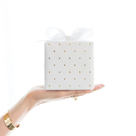 Gold Swiss Dot Wrapping Paper