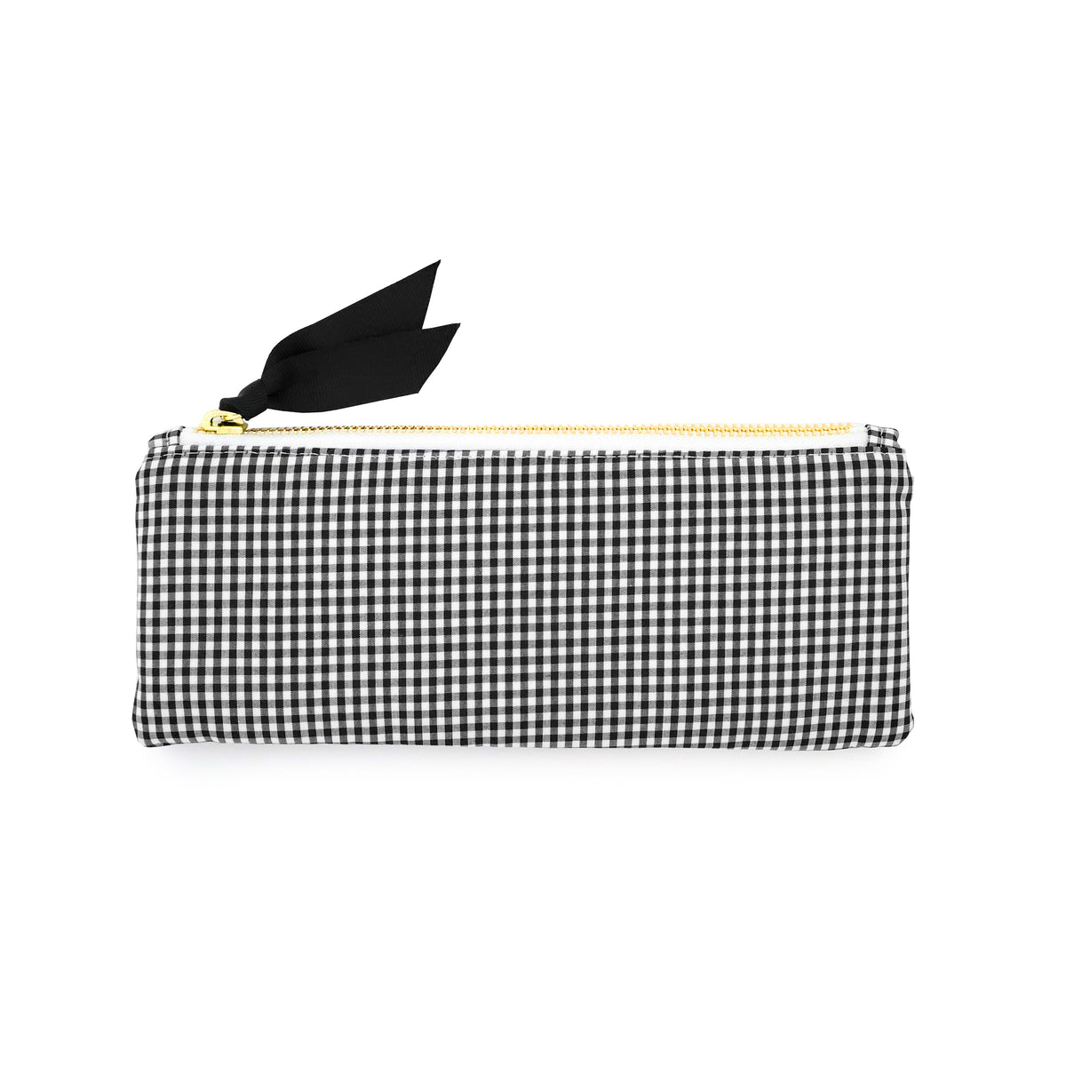 small gingham pencil pouch
