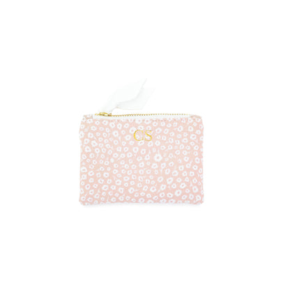 rose floral mini pouch with monogram
