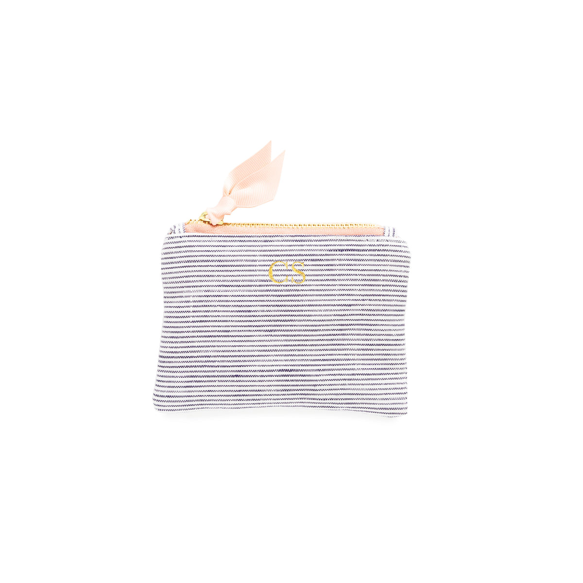 shoreline stripe mini pouch with personalization
