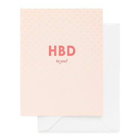Pale pink, neon and clear foil birthday card